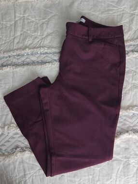 Liz Claiborne Women's Burgundy Dress Pants - Slim Fit